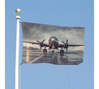 Drapeau de Jardin 90X150cm, Art de l'avion Couleurs Vives Drapeau Pirate avec œillets Bannière Extérieure pour Décorations Jardin Restaurant