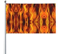Drapeau de Jardin 90X150cm, Feu orange Personnalisée Drapeau Pirate Couleurs Vives Suspendus Fanion pour Jardin Célébration Fête