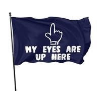 Drapeau De Jardin 90X150Cm Mes Yeux Sont Là-Haut Résistants Aux Intempéries Fête Bannière Extérieure Personnalisée Bruant Pour Célébration,Anniversaire