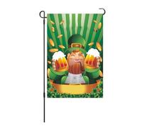Drapeau de jardin à double face Clover Machine lavable Polyester Fibre St Patricks Flag pour les décorations de fête de jardinage (S37)