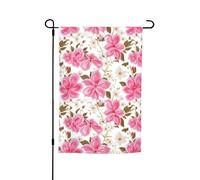 Drapeau de jardin à imprimé de roses pour jardin, pelouse, villa - Drapeau décoratif pour extérieur, cour, maison, extérieur, terrasse, pelouse