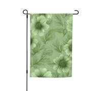 Drapeau de jardin à imprimé floral vert pour extérieur, décoration de cour, patio, porche ou pelouse