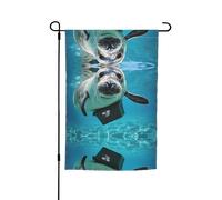 Drapeau de jardin à lamantins des Antilles 30,5 x 45,7 cm - Drapeau décoratif en polyester imprimé double face durable pour cour, terrasse et balcon