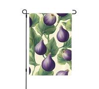 Drapeau de jardin à motif de feuilles de figuier - 32 x 48 cm - Double face - En polyester résistant aux intempéries - Pour pelouse, terrasse, balcon, arrière-cour, décoration d'intérieur