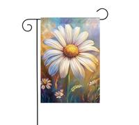 Drapeau de jardin à motif de marguerites, vertical, double face, 30,5 x 45,7 cm, décoration extérieure de ferme, pour les fêtes