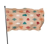 Drapeau de jardin à motif d'hiver 0,9 x 1,5 m Gants de flocon de neige Chapeau Écharpe Café Boisson Icône de prévision météo Drapeaux de jardin en polyester Maison Patio Pelouse Intérieur Extérieur