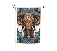 Drapeau de jardin à motif éléphant double face pour ferme, vacances, cour, 30,5 x 45,7 cm, bannière extérieure saisonnière pour printemps, été, pelouse, porche, décoration d'intérieur, petit drapeau