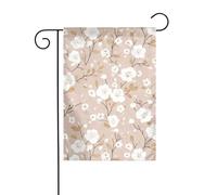 Drapeau de jardin à motif floral rose mignon 30 x 45 cm vertical double face ferme vacances décorations extérieures drapeau de cour