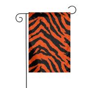 Drapeau de jardin à motif tigre orange et noir 30 x 45 cm vertical double face ferme vacances décorations extérieures drapeau de cour