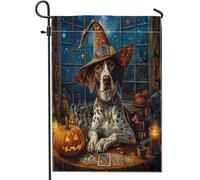 Drapeau de jardin à poils courts pour Halloween, 30,5 x 45,7 cm, double face pour décoration extérieure, tarot, astrologie, chiot, drapeau de maison, petit drapeau de jardin