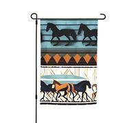Drapeau de jardin à rayures de cheval 30,5 x 45,7 cm. Décoration extérieure lumineuse double face apporte un peu de plaisir à votre jardin.