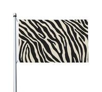 Drapeau de jardin à rayures zébrées marron et noir | Bannière de vœux avec œillets pour intérieur et extérieur 91 x 152 cm