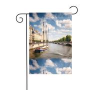 Drapeau de jardin à voile sur la Seine, décoration de cour, 30,5 x 45,7 cm, pour terrasse, balcon