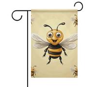 Drapeau de jardin abeille double face - Décorations d'extérieur résistantes aux intempéries - Bannière de terrasse - Décorations de jardin pour toutes les saisons