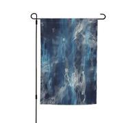 Drapeau de jardin abstrait bleu 30,5 x 45,7 cm - Printemps été, automne, hiver - Drapeaux saisonniers double face - Bannière d'extérieur et d'intérieur pour décoration de maison