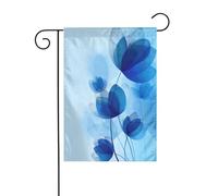 Drapeau de jardin abstrait bleu - 30 x 45 cm - Vertical double face - Ferme - Décoration extérieure - Drapeau de cour