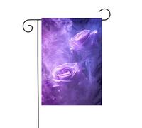 Drapeau de jardin abstrait bleu, violet, roses, 30 x 45 cm, vertical, double face, ferme, vacances, décorations extérieures, drapeau de cour