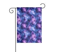 Drapeau de jardin abstrait bleu violet tie-dye 30 x 45 cm vertical double face ferme vacances décorations extérieures drapeau de cour