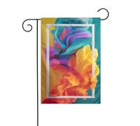 Drapeau de jardin abstrait coloré bio 30 x 45 cm vertical double face ferme vacances décorations extérieures drapeau de cour