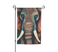 Drapeau de jardin abstrait éléphant double face pour ferme, vacances, cour, 30,5 x 45,7 cm, bannière extérieure saisonnière pour printemps, été, pelouse, porche, décoration d'intérieur, petit drapeau
