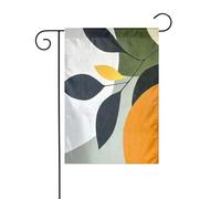 Drapeau de jardin abstrait, formes géométriques vertes et jaunes, 30 x 45 cm, vertical, double face, ferme, vacances, décorations extérieures, drapeau de cour