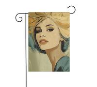 Drapeau de jardin abstrait minimaliste femme 30 x 45 cm vertical double face ferme vacances décorations extérieures drapeau cour