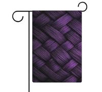 Drapeau de jardin abstrait texturé violet en toile de jute double face 30,5 x 45,7 cm