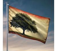 Drapeau de jardin Accessoires Un arbre solitaire se tient debout contre un ciel clair. Drapeau pour homme Décoration de campagne (60 x 90 cm)