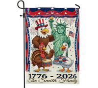 Drapeau de jardin aigle, statue patriotique festive de la Turquie du jour de l'indépendance rouge double face en toile de jute décorative pour extérieur, terrasse, pelouse, porche, entrée, camping