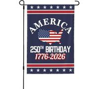 Drapeau de jardin américain 1776 2026 anniversaire de mariage de l'Amérique avec inscription « God Bless USA Patriot House Flag loj »