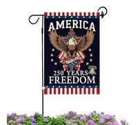 Drapeau de Jardin Américain Recto Verso 1776-2026 29,97 x 39,88 cm | Drapeaux de Jardin Patriotiques 250e Anniversaire Pour Patio Balcon Cour Arrière Pelouse Extérieur Célébration Journée Des