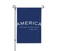 Drapeau de jardin « American Will Never Be The Same » de Charlie Kirk, petits drapeaux de jardin, 12 x 18, double face