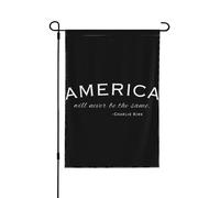 Drapeau de jardin « American Will Never Be The Same » de Charlie Kirk, petits drapeaux de jardin, 30,5 x 45,7 cm, doub