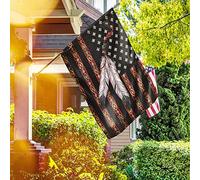 Drapeau de jardin amérindien Pride Décorations de fête double face drôle drapeau extérieur pour jardin 70 cm x 102 cm