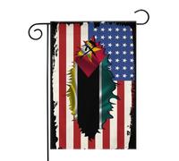 Drapeau de jardin « Amérique Mozambique » (32 x 46 cm) aux couleurs vives, idéal pour la décoration extérieure de votre maison ou de votre jardin.