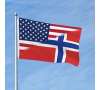 Drapeau De Jardin Amérique Vintage Norvège Norvégienne Bannière Avec Œillets Double Face Drapeau Maison Pour Fêtes Clubs Plage 152X90Cm