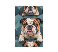 Drapeau de jardin amusant avec bouledogue anglais - 61 x 91 cm - Ne se décolore pas - Double face - Bannière d'extérieur pour cour, porche, pelouse
