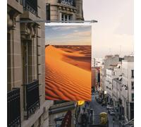 Drapeau de jardin amusant de 0,9 x 1,5 m pour l'extérieur - Bannière amusante pour l'extérieur - Dunes de sable dans le désert du Sahara - Drapeau de jardin imprimé double face - Bannières de