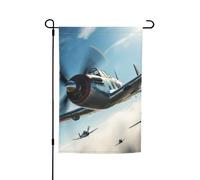 Drapeau de jardin amusant de la Seconde Guerre mondiale, avion, avion, 30,5 x 45,7 cm