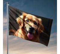 Drapeau de jardin amusant Golden Retriever : une image de la perfection drapeau manches à air drapeaux de voiture pour chambre (120 x 180 cm)