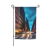 Drapeau de jardin amusant imprimé rues de New York pour maison, terrasse, pelouse, cour, décoration de vacances, 30,5 x 45,7 cm