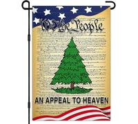 Drapeau de jardin « An Appeal to Heaven » double face We The People Drapeau de jardin Guerre américaine Révolution Liberty Pin Tree