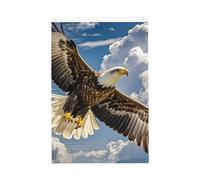 Drapeau de jardin « An Eagle Welcome » - 61 x 91 cm - Ne se décolore pas - Double face - Bannière d'extérieur pour cour, porche, pelouse