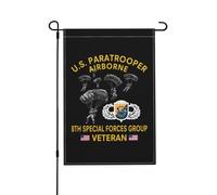 Drapeau De Jardin Ancien combattant du 8e groupe des forces fête
