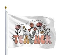 Drapeau De Jardin Apprenez-Leur À Les Aimer Regardez-Les Grandir Drapeaux Décoratifs D'Extérieur 100% Polyester Bannière Décorative Robustes Bannière De Cour Pour Club Patio Bar 90X150Cm