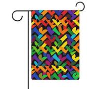Drapeau de jardin arc-en-ciel Gay Pride 30,5 x 45,7 cm double face pour l'extérieur, drapeau de cour, drapeau floral de bienvenue, drapeaux de jardin, décorations de vacances