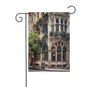 Drapeau de jardin Architecture au centre-ville de Chicago Impressions Drapeaux décoratifs principalement pour patios, jardins, pots de fleurs, terrasse, balcon. 30,5 x 45,7 cm