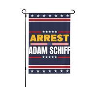 Drapeau de jardin Arrest Adam-Schiff 28 x 40 cm - Drapeau double face pour maison, sans mât