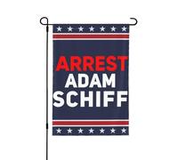 Drapeau de jardin Arrestation Adam-Schiff 12x18 - Panneau de jardin double face, drapeau de maison, sans mât