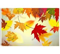 Drapeau De Jardin Autumn Golden Tree Maple Fall Falling Leaves Scenery Garden Flag Amusante Pride Flag Premium Drapeaus Décoratif Pour Patio Cour Pelouse 152X90CM